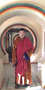 Monk in Rainbow doorway, Gandan Khiid