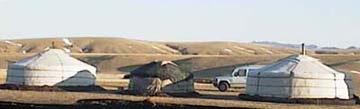 View of a ger camp
